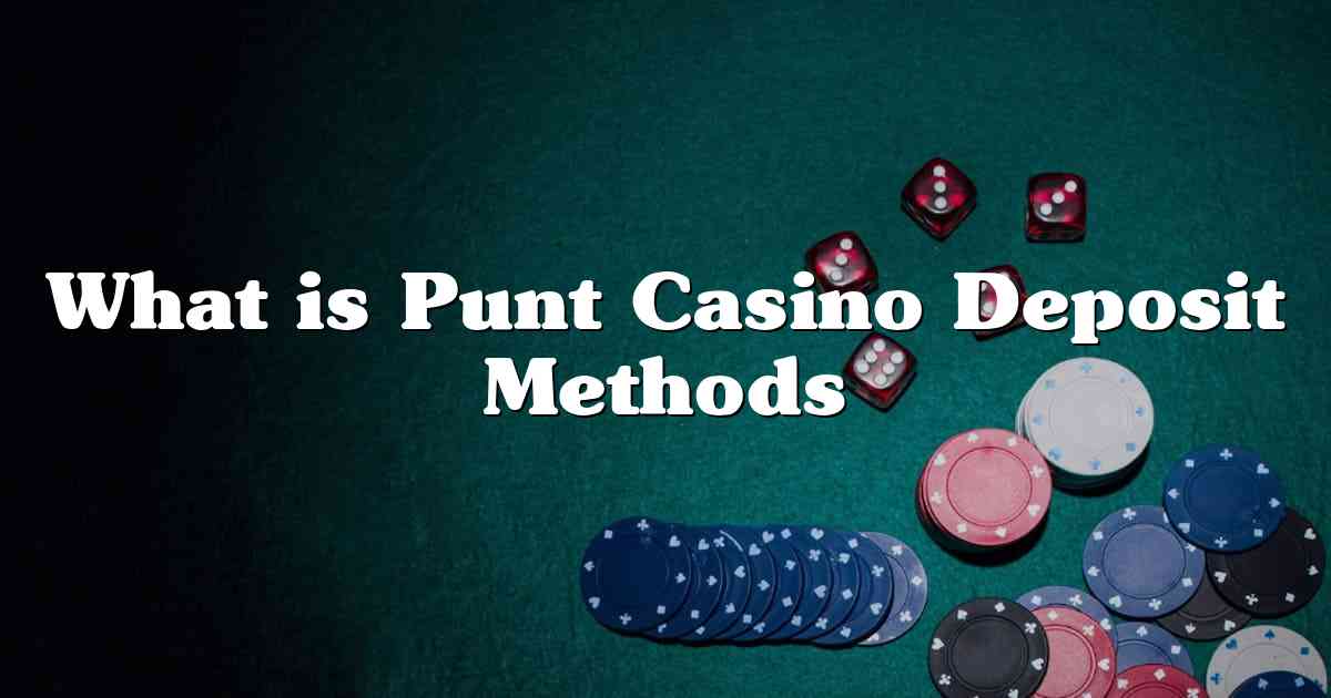 What is Punt Casino Deposit Methods